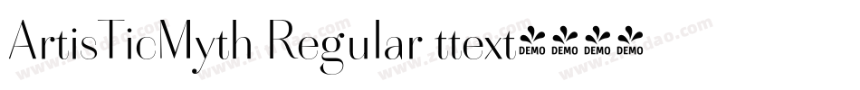 ArtisTicMyth Regular ttext字体转换